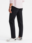 Klasyczne męskie spodnie jeansowe REGULAR FIT – czarne V2 OM-PADP-0152
