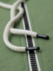 BASIC men's unbuttoned hooded sweatshirt - green V3 OM-SSBZ-0178