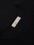 Structured men's sweater with round neckline - black V3 OM-SWSW-0181