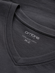 Men's unprinted longsleeve with a v-neck - graphite V4 OM-LSBL-0108