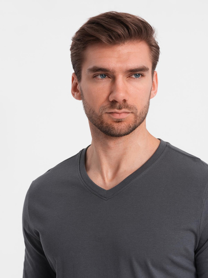 Zestaw longsleeve męski V-NECK - mix 2-pak V9 Z41