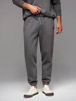 UNISEX tracksuit set in athleisure style with pants and sweatshirt - grey V18 Z109