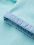 Men's chinos shorts with contrasting turn-up - turquoise V4 W421