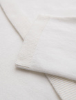 Sweter męski polo z haftem na piersi – biały V2 OM-POLS-0140