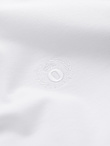 BASIC men's single color pique knit polo shirt - white V4 OM-POBS-0100
