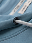 Bluza męska dresowa BASIC kangurka z kapturem - niebieska V7 B1674