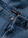 Men's CARROT FIT denim pants with subtle rubbing - blue V1 OM-PADP-0162