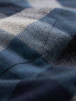 Koszula męska flanelowa w kratę - niebieska V4 OM-SHCS-0150