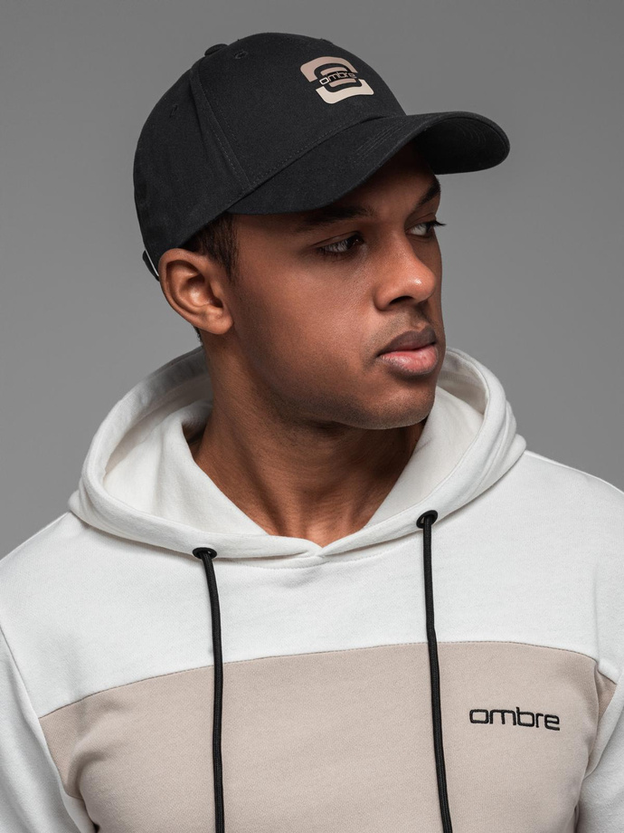 Men's baseball cap with logo - black V2 OM-ACCS-0100