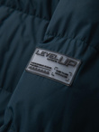 Classic men's long hooded jacket - navy blue V2 OM-JALJ-0269