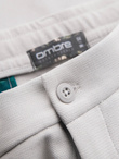 Krótkie spodenki męskie SLIM FIT z melanżowej strukturalnej dzianiny – jasnoszare V5 OM-SRCS-0166