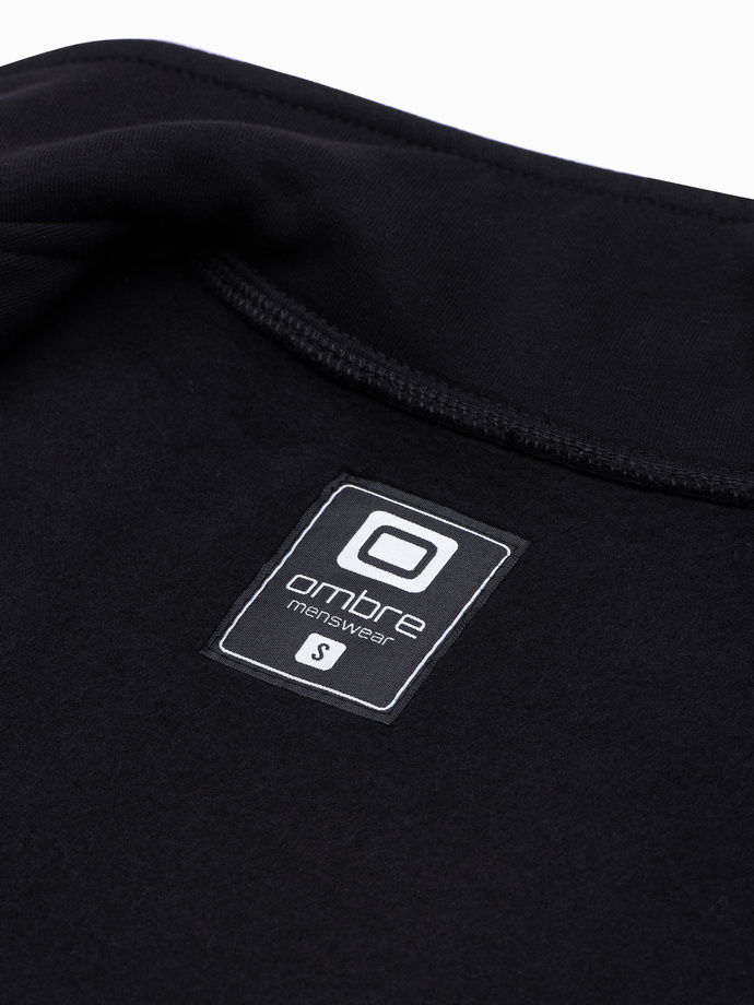 Men's buttoned sweatshirt - black CARMELO