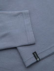 Longsleeve męski bawełniany o waflowym splocie z kieszonką – niebieski denim V8 OM-LSCL-0109