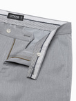Elegant men's SLIM FIT chino pants - light grey V1 OM-PACP-0191