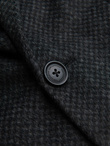 Unbuttoned men's wool blend coat - graphite V2 OM-COWC-0121