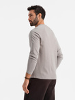 Men's longsleeve with "waffle" texture - ash V7 OM-LSCL-0109