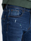 Spodnie męskie jeansowe SKINNY FIT - niebieskie V2 P1063