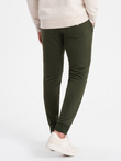 Men's jogger sweatpants - olive V1 OM-PASK-22FW-004