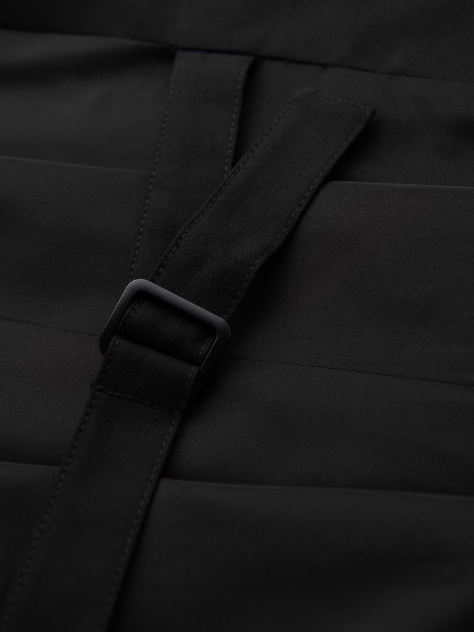 Men's fitted vest with rayon and marbled buttons - black V4 OM-BLZV-0112