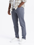 Spodnie męskie jeansowe bez przetarć SLIM FIT - granatowe V4 OM-PADP-0148
