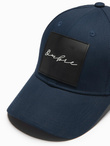 Men's baseball cap with large patch - navy blue V3 OM-ACCS-0101