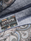 Men's REGULAR cut jacket with linen - light blue V3 OM-BLZB-0128