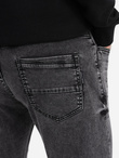 Dopasowane jeansowe męskie spodnie SLIM FIT z elastanem – grafitowe V3 OM-PADP-0214