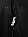 Men's faux leather jacket with ribbed bottom hem - black V2 OM-JAFL-0109