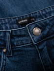 Men's CARROT FIT denim pants with decorative darts - dark blue V2 OM-PADP-0227 