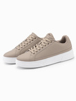 Men's eco leather sneaker shoes with thick sole - ash V1 OM-FOSL-0166