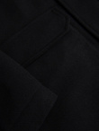 Men's insulated coat with hood and concealed zipper - black V1 OM-COWC-0110