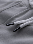 Men's knit shorts with drawstring and pockets - grey V8 OM-SRBS-0139
