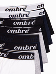 Men's cotton boxer shorts with contrasting elastic - 7-pack mix V2 OM-UNBO-0100