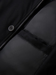 Elegant men's parka with cargo pockets and hood - black V1 OM-JAPJ-0287