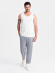 Men's BASIC cotton tank top - white V1 OM-TSBT-0192