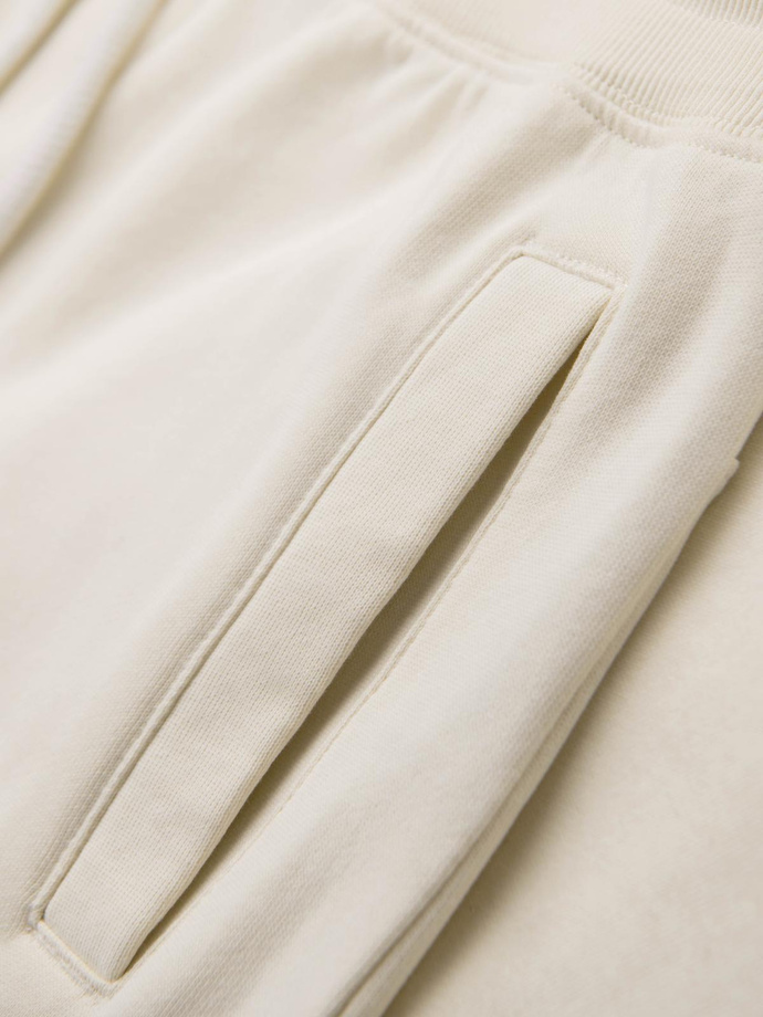Men's jogger sweatpants - cream V11 OM-PABS-0173