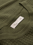 Structured knitted shirt for men - olive V1 OM-TSCT-0253