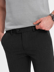 Elegant men's SLIM FIT chino pants - graphite V2 OM-PACP-0191