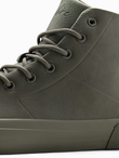 Men's high-top sneakers with rubber toecap - olive V4 OM-FOSH-0138