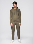 Men's sweatshirt set hoodie + sweatpants - olive V4 Z107