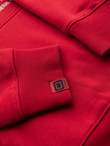 Men's hooded sweatshirt with college print - red V1 B1714