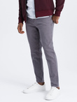 Jeansowe spodnie męskie bez przetarć SLIM FIT - grafitowe V5 OM-PADP-0148