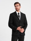 Men's classic jacket with pillowcase pocket - black V4 OM-BLZB-0115