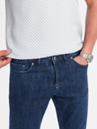 Classic men's SLIM FIT jeans with elastane - dark blue V3 OM-PADP-0216