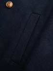 Men's insulated coat with hood and concealed zipper - black V1 OM-COWC-0110