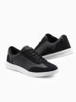 Casualowe buty męskie sneakersy OLDSCHOOL – czarne V2 T393