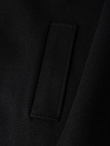 Men's long single-breasted coat with collar and undercoat - black V1 OM-COWC-0135