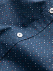 Bawełniana koszula męska we wzory SLIM FIT - niebieska V4 OM-SHCS-0151
