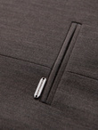 Męska elegancka kamizelka w jodełkę SLIM FIT  - grafitowa V2 OM-BLZV-0143