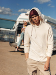 Men's hooded sweatshirt - white B1187